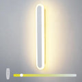 Led Wall Lights Indoor Dimmable with Remote Controls Aluminum Long Oval Wall Sconces Modern Spotlights for Bedroom Bedside Corridor Reading/D/200Cm