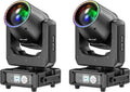 2 Pack Wiwreenm 230W 7R Moving Head DJ Light 14Gobos 14 Colors Prisms/Wash/Beam/Frost/Rainbow Stage Effect Spotlights 48-Facet Prism 2.3° Beam Angle 18CH DMX512 Sound Activated Lights