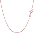 Jewelry Affairs 14k Rose Gold Cable Link Chain Necklace, 1.1mm