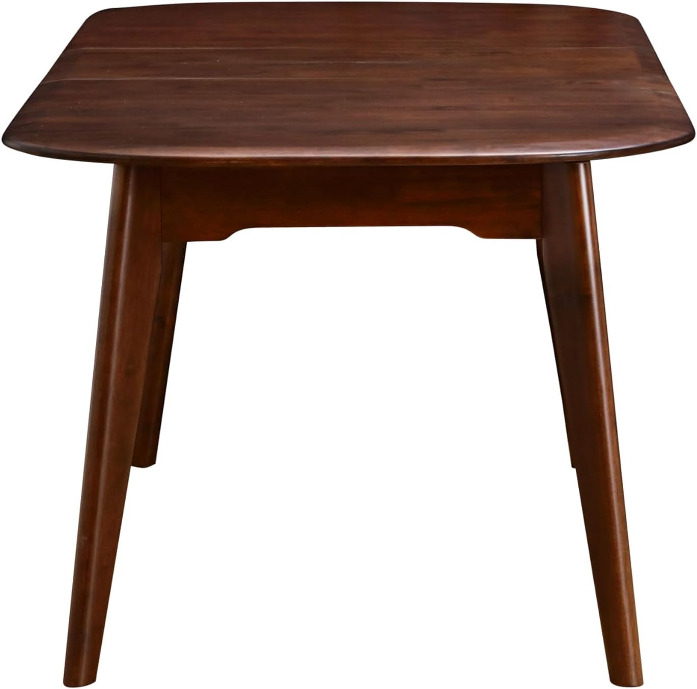 Furniture of America Nazaen Modern Solid Wood 78.7-inch Extendable Rectangular Dining Table with Removable Leaf, Mechanism Auto Pop-up for Home Kitchen, Dinettes, Rich Walnut