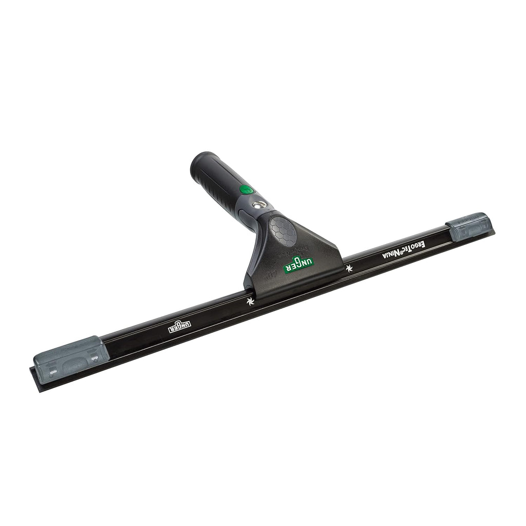 Unger Commercial ErgoTec Advanced Window Cleaning Ninja Kit 4-in-1 – Squeegee, Scrubber, Tool Holder, Microfiber Cloth – Professional Indoor/Outdoor Window Cleaning Equipment, WNK12