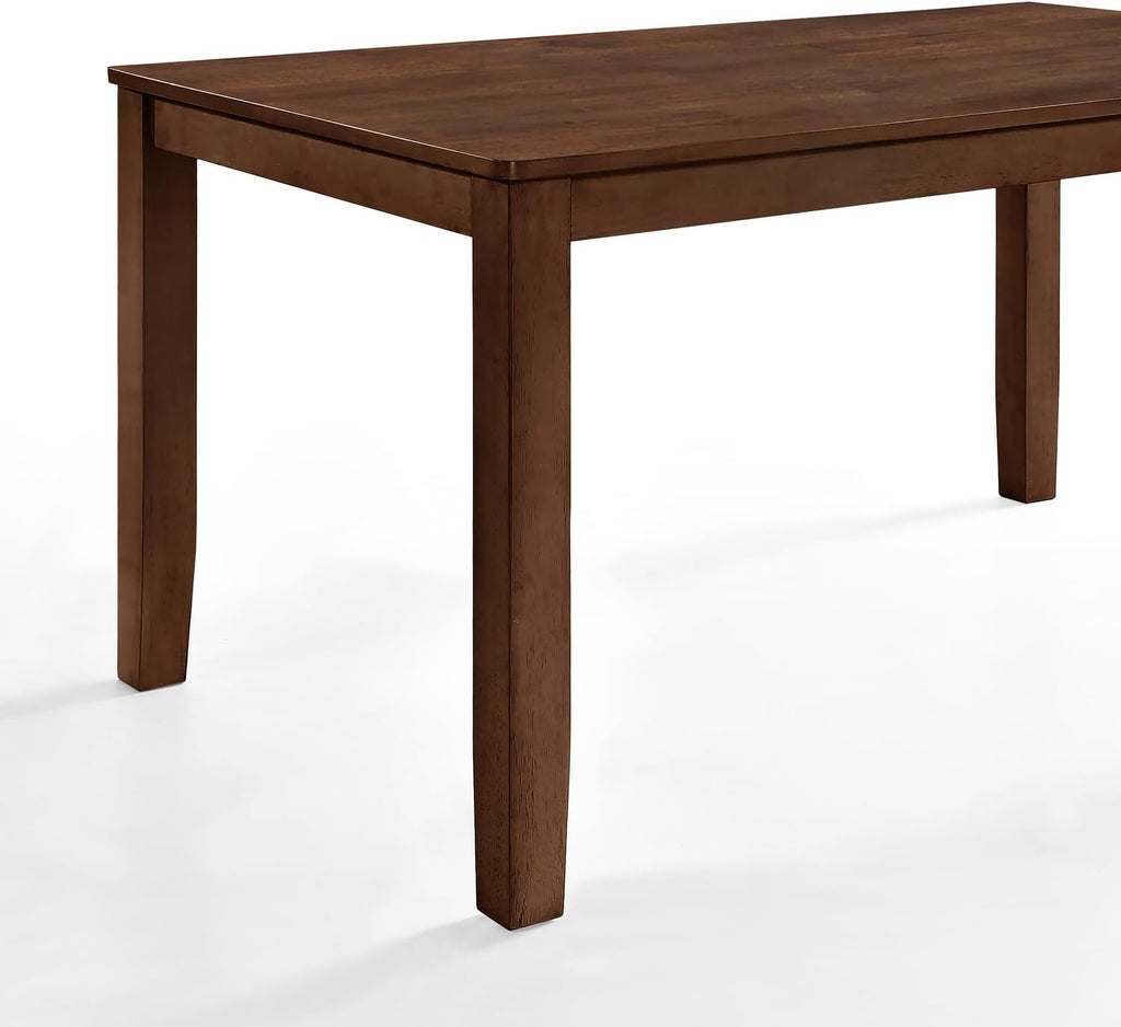 New Classic Furniture Pascal 59 in. Rectangle Wood Dining Table, Walnut