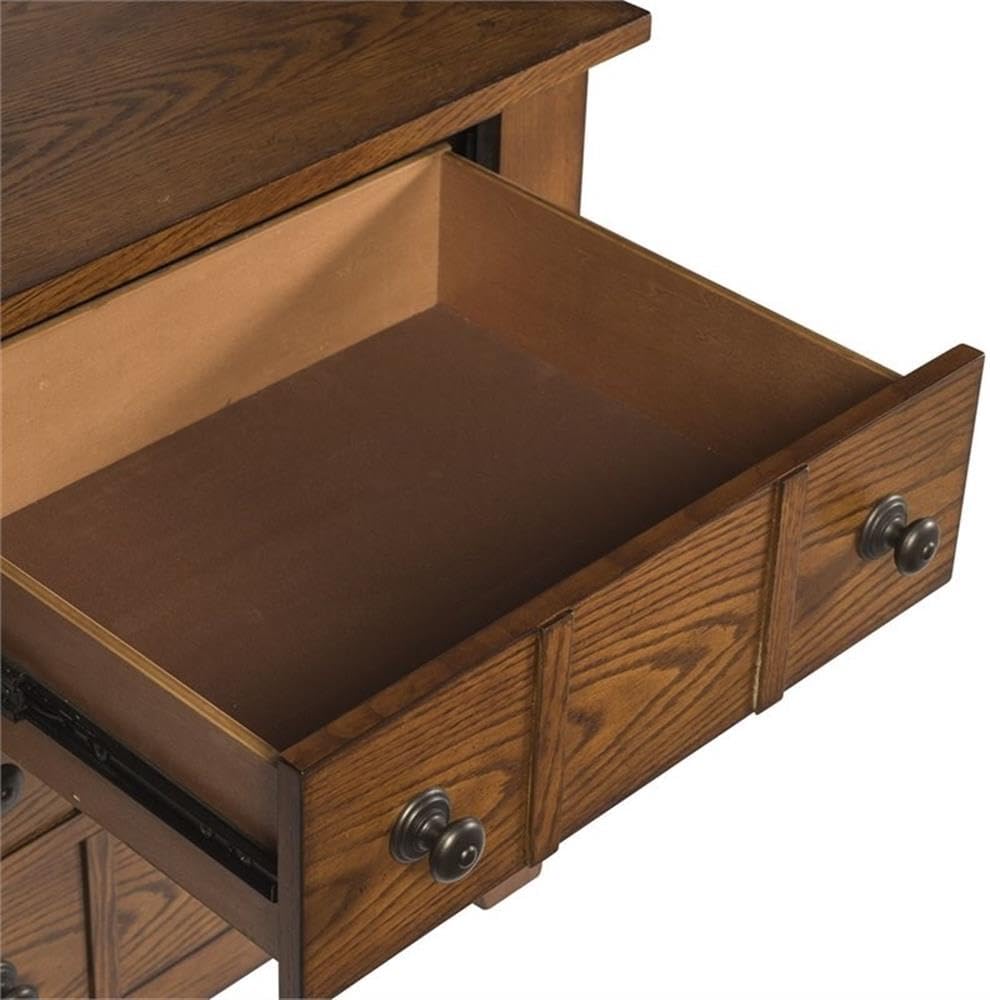 Liberty Furniture Grandpa's Cabin Drawer Night Stand, 27' x 17' x 27', Aged Oak
