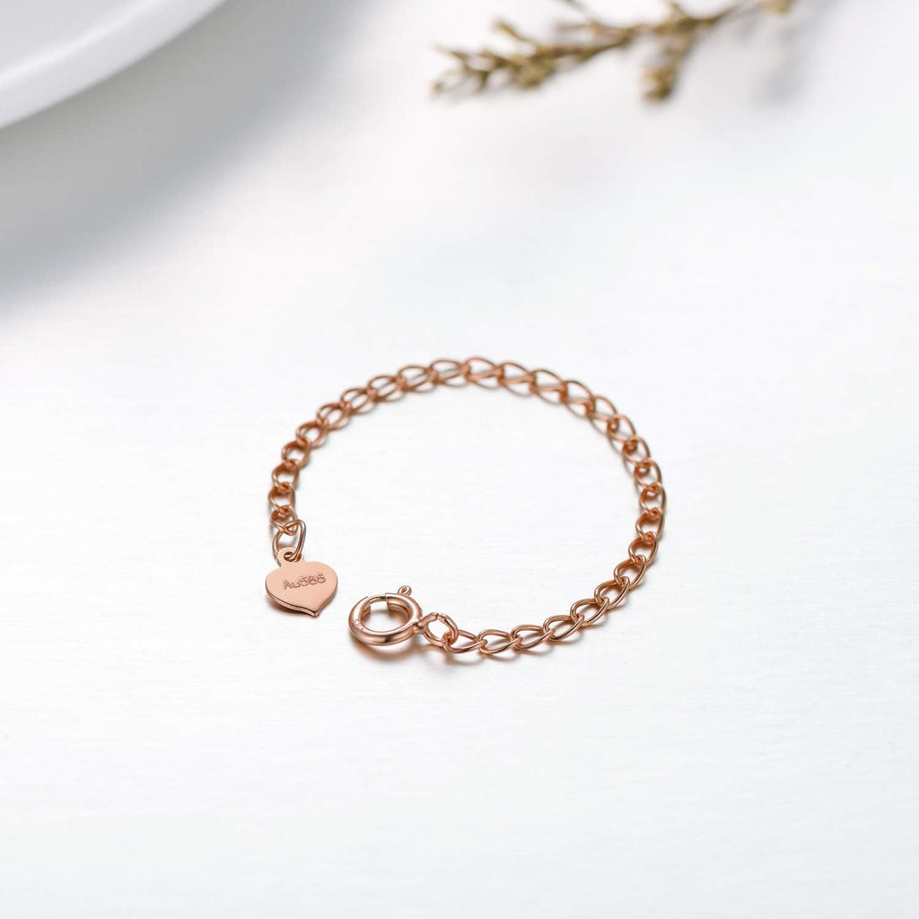 14K Solid Gold Chain Necklace Extender 3 Inch, Delicate Durable Adjustable Gold Chain Extender for Gold Necklace Bracelet