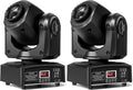 U`King Stage Lights Moving Head Lights 8 Gobos 8 Colors 11 Channels 25W Spotlights DMX 512 with Sound Activated for Wedding DJ Party Stage Lighting 2PCS