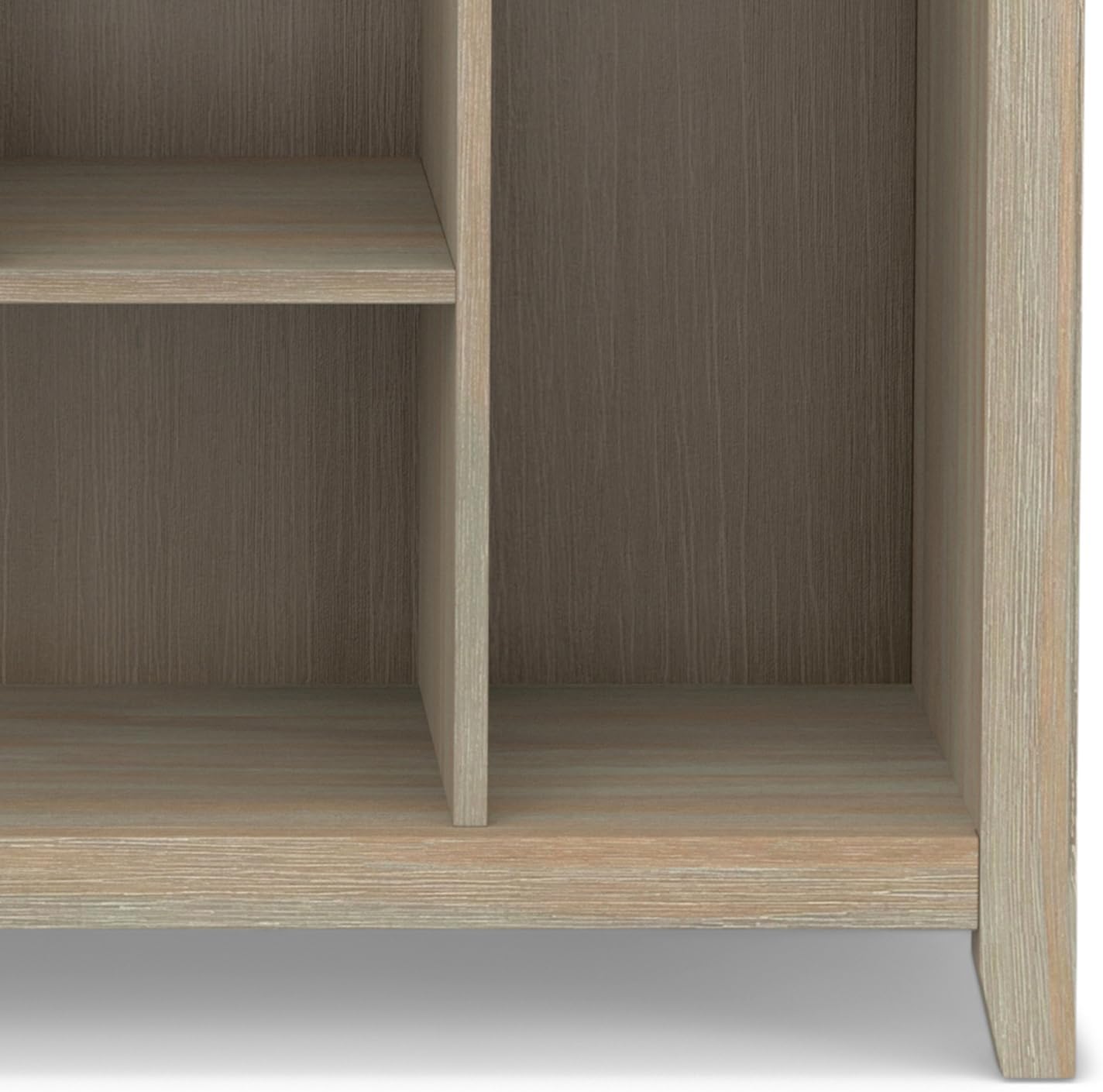SIMPLIHOME Amherst SOLID WOOD 44 Inch Transitional Multi Cube Bookcase and Storage Unit in Distressed Grey, For the Living Room, Study Room and Office