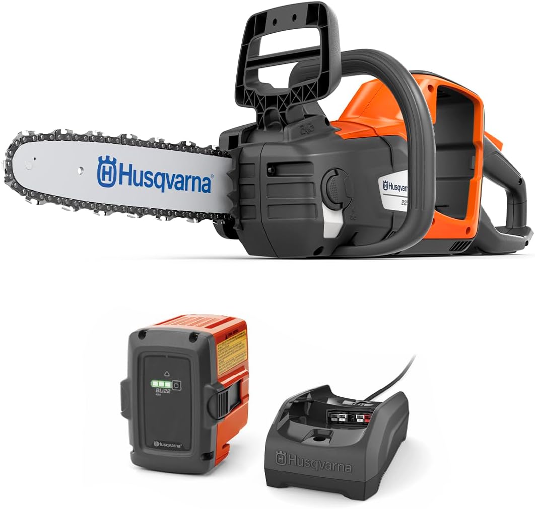 Husqvarna Power Axe 225i Battery Operated Chainsaw, 14-Inch Electric Chainsaw with 4 Ah Battery and Charger Included, Gifts for Men, 970547511