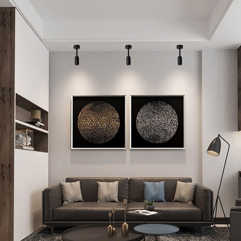Adjustable LED Ceiling Spotlight - Indoor Mounted Accent Light for Living Room, Gallery, and Corridor