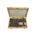 Keyway Broach Kit 18pc HSS Metric Keyway Broach Cuttering B C Push Type 4mm 5mm 6mm 8mm + 9pc Bushing Sleeve + 5pc Shim Cutting Tool Metalworking