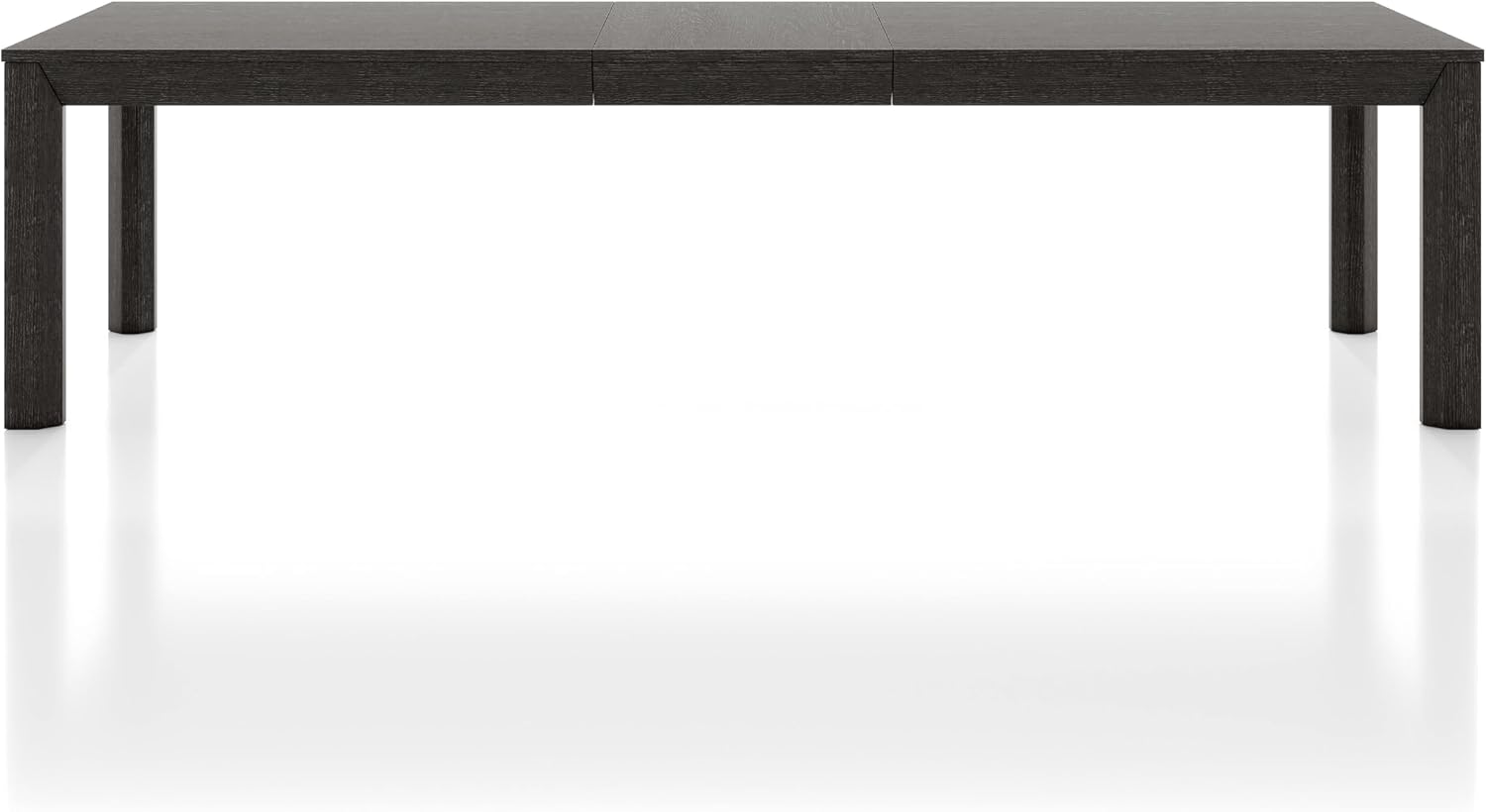 Furniture of America Dannen Modern Solid Wood 118-inch Extendable Dining Table with Leaf, Seats up to 10, Easy Assembly for Home, Kitchen, Living Room, Weathered Black