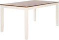 Safavieh Home Collection Silio White and Natural Rectangle Dining Table