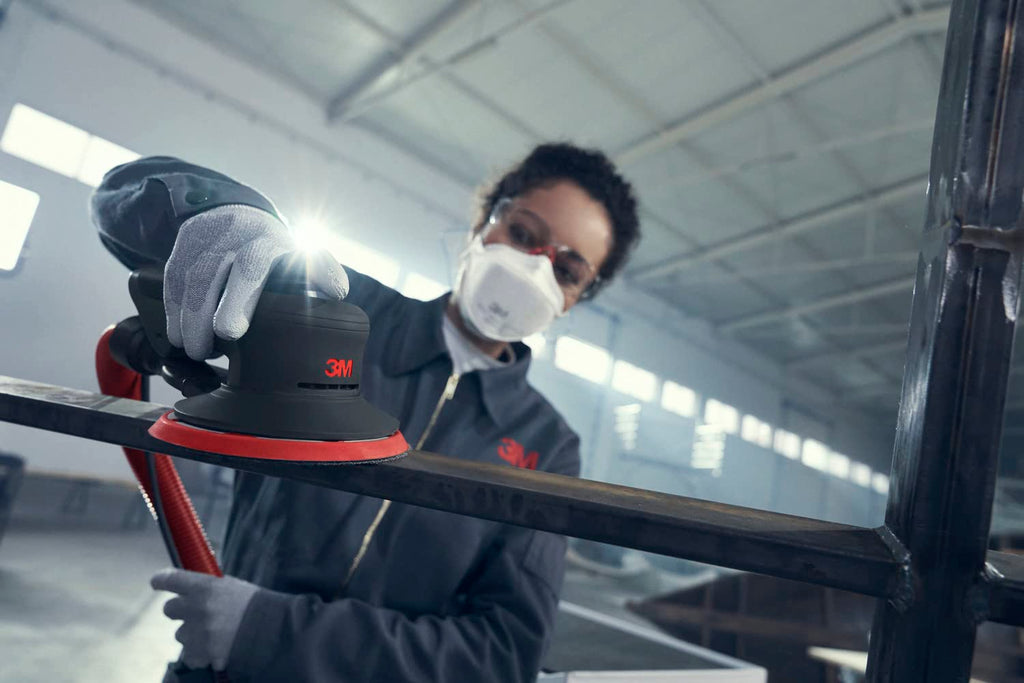 3M Random Orbital Sander, Xtract Pneumatic 88953, 6 in, with Central Vacuum Attachment, 3/32 in Orbit, Ergonomic and Lightweight ROS, .28 HP (209W) Motor