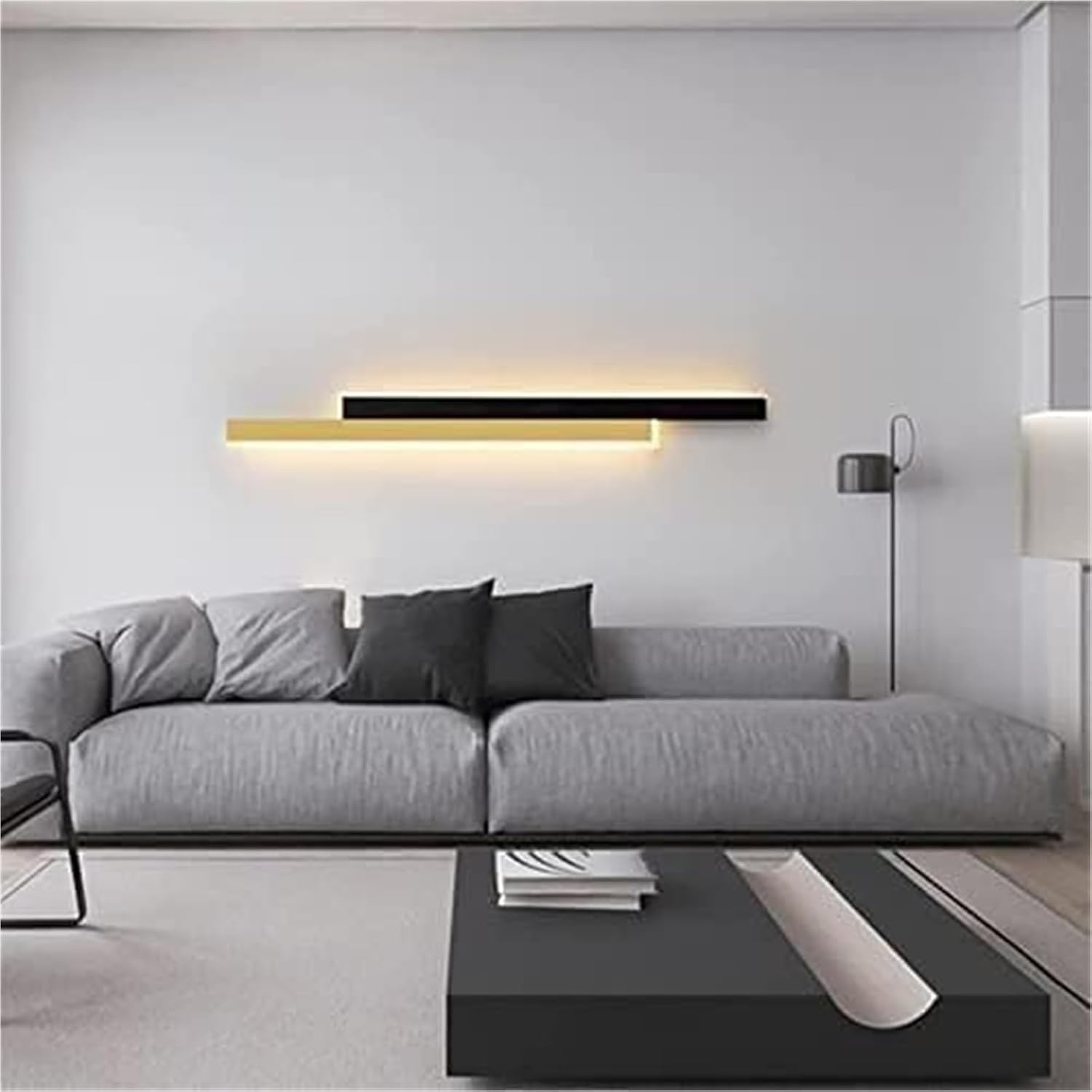 Internal Wall Lights Modern LED Dimmable Sconcesing Indoor Spotlight d Long Strip Black Up Down Aluminium Wall Lamp Bedside Lamp Decoration Light for Bedroom Living Room Corridor Stairs 60cm 36W