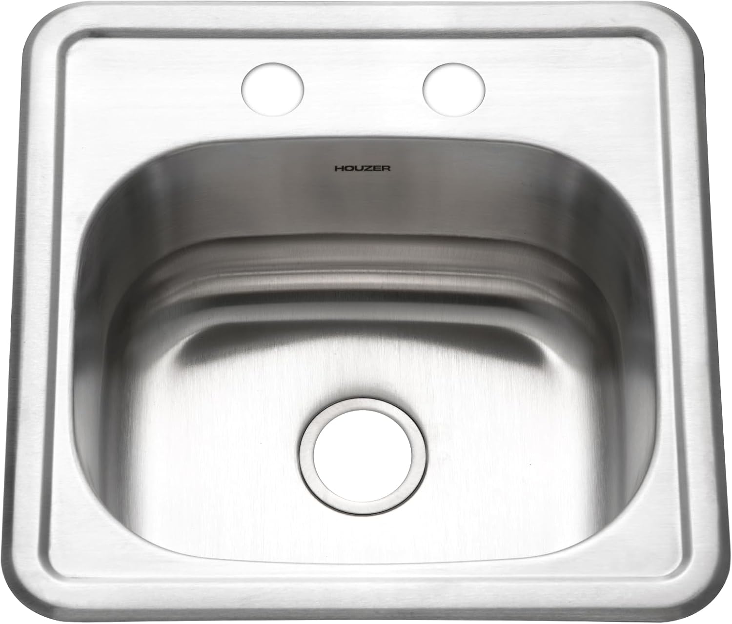 Houzer Hospitality Stainless Steel Kitchen Bar & Prep Sink - 18 Inch Drop-In Topmount Round Sink for Bar & Kitchen, Durable & Versatile, Nested 40-Pack - 1515-6BS-40