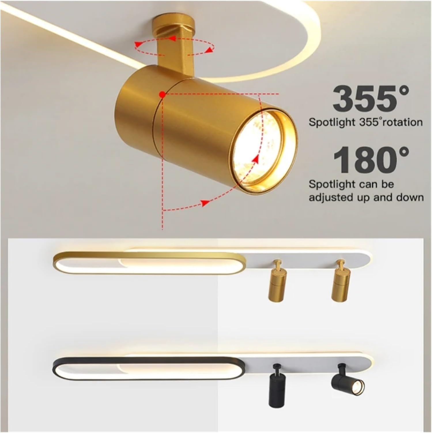 Modern Acrylic LED Ceiling Light with Remote Control, Spotlights for Living Room, Kitchen, Corridor - Stylish Indoor Lighting Fixture