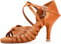 Women's Latin Dance Shoes Ballroom Dancing Sandals with High Heel Salsa Jazz Professional Performance Dance Footwear #2398