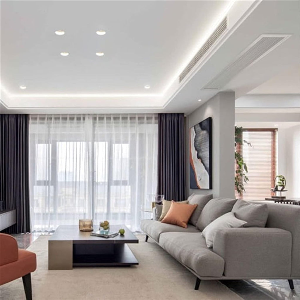 Spotlight Modern Flush Mount Ceiling Spotlight Indoor Adjustable Downlight, 12W Led Recessed Lighting Fixture, Directional Spotlights Aent Lamps for Corridor Kitchen Living Room/3500K