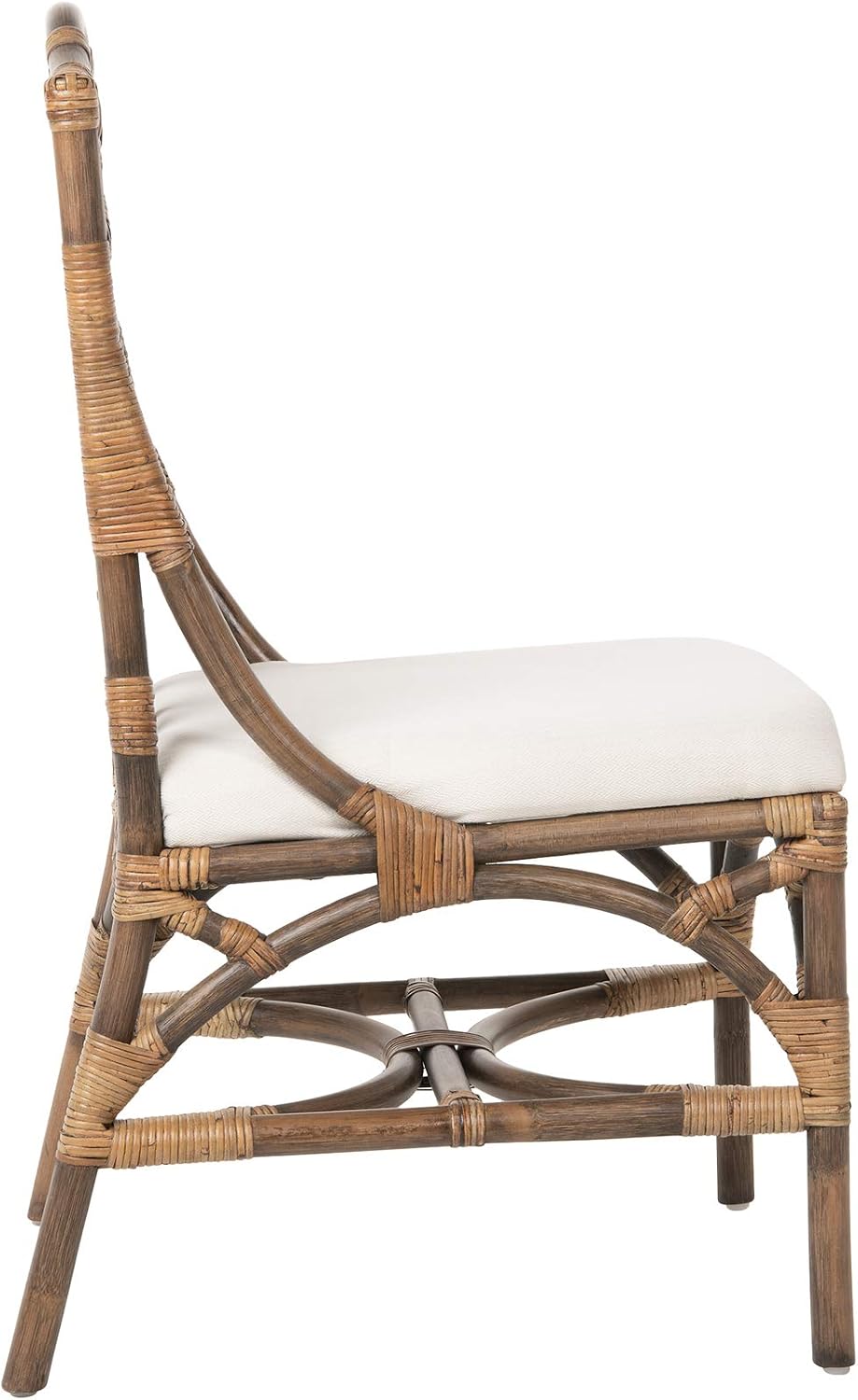 KOUBOO Chippendale Rattan Dining Chair, Set of 2, Rio Modern Bohemian Dining Chair, Wicker Accent Seating Antique, Kitchen, Living Room Furniture, Home Decor, Antique Brown