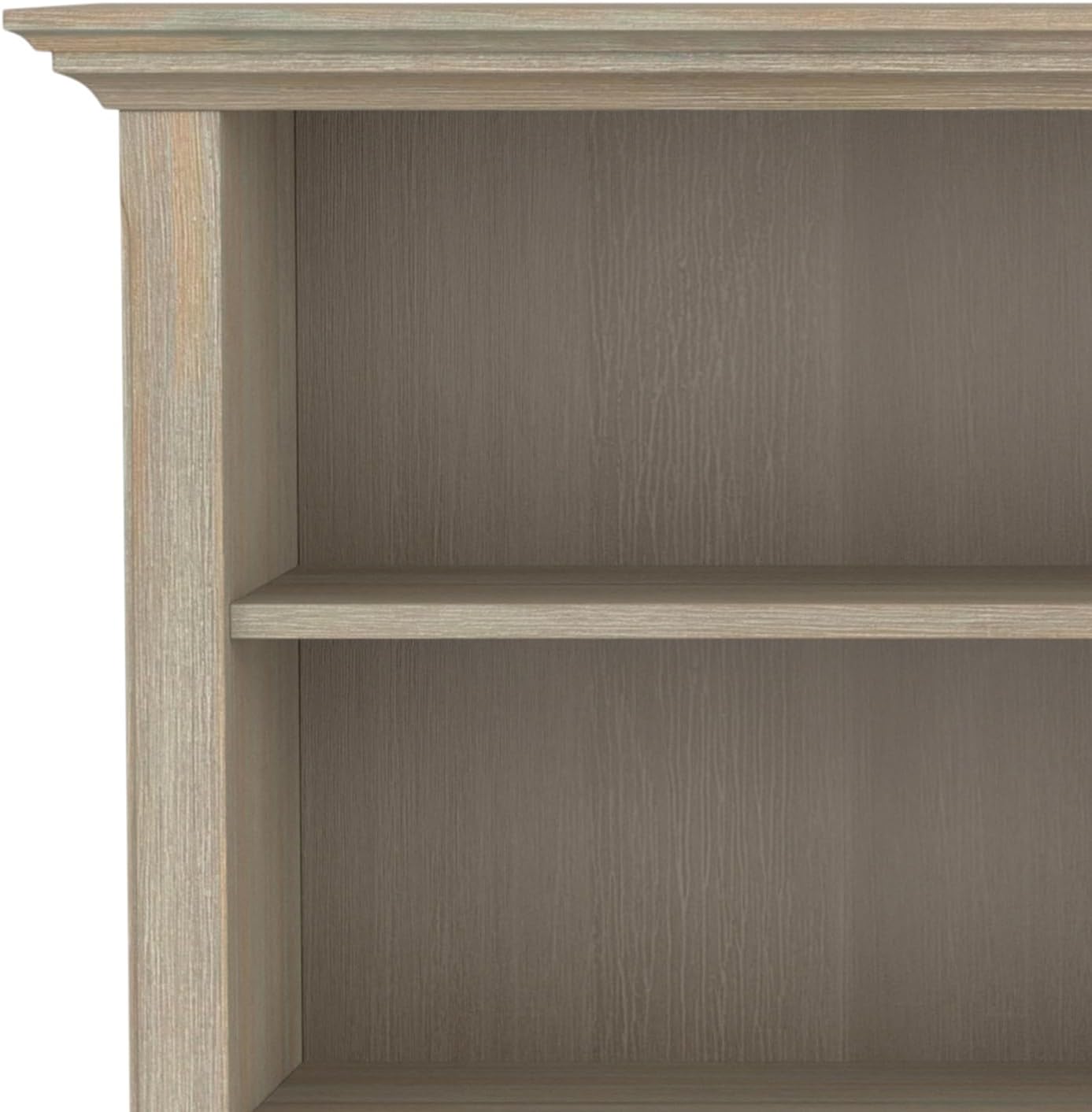 SIMPLIHOME Amherst SOLID WOOD 44 Inch Transitional Multi Cube Bookcase and Storage Unit in Distressed Grey, For the Living Room, Study Room and Office