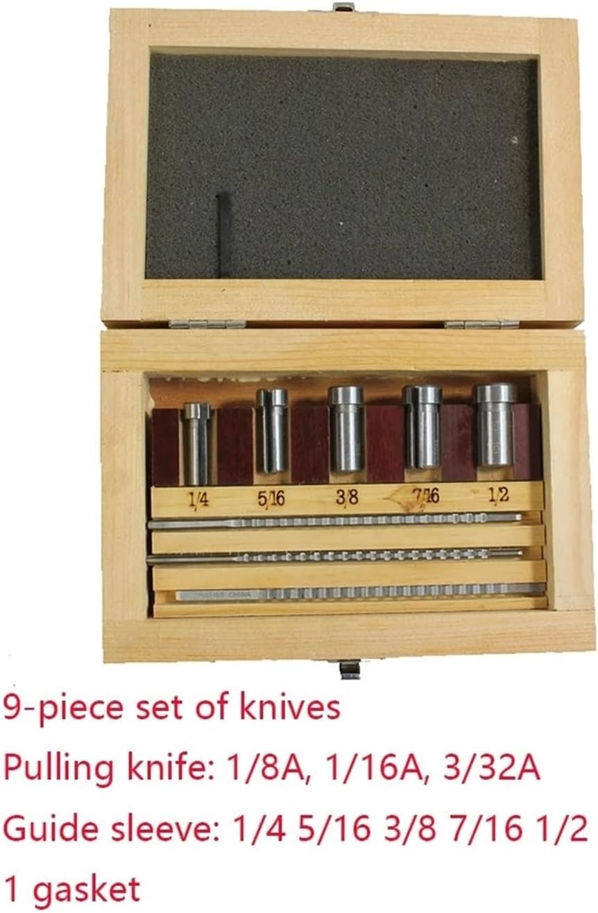 Push Type Keyway broaches 9 Piece HSS Keyway Broach Set Inch Bushing CNC Metal Cutting