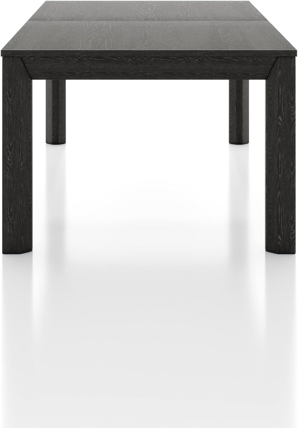Furniture of America Dannen Modern Solid Wood 118-inch Extendable Dining Table with Leaf, Seats up to 10, Easy Assembly for Home, Kitchen, Living Room, Weathered Black