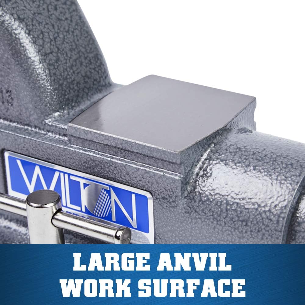 Wilton Tradesman Bench Vise, 4-1/2' Jaw Width, 3-1/2' Max Jaw Opening, 3-1/4' Throat (Model 1745)