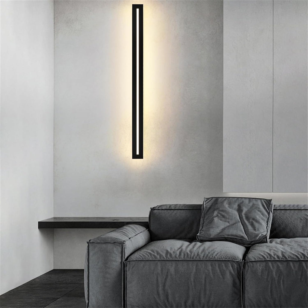 LED Long Strip Dimmable Indoor Wall Lights with Remote Control Modern Simple Decoration 10%-100% Wall Sconces Wall Spotlights Acrylic for Living Room Balcony Dressing Tables (150cm,d) (White 60c
