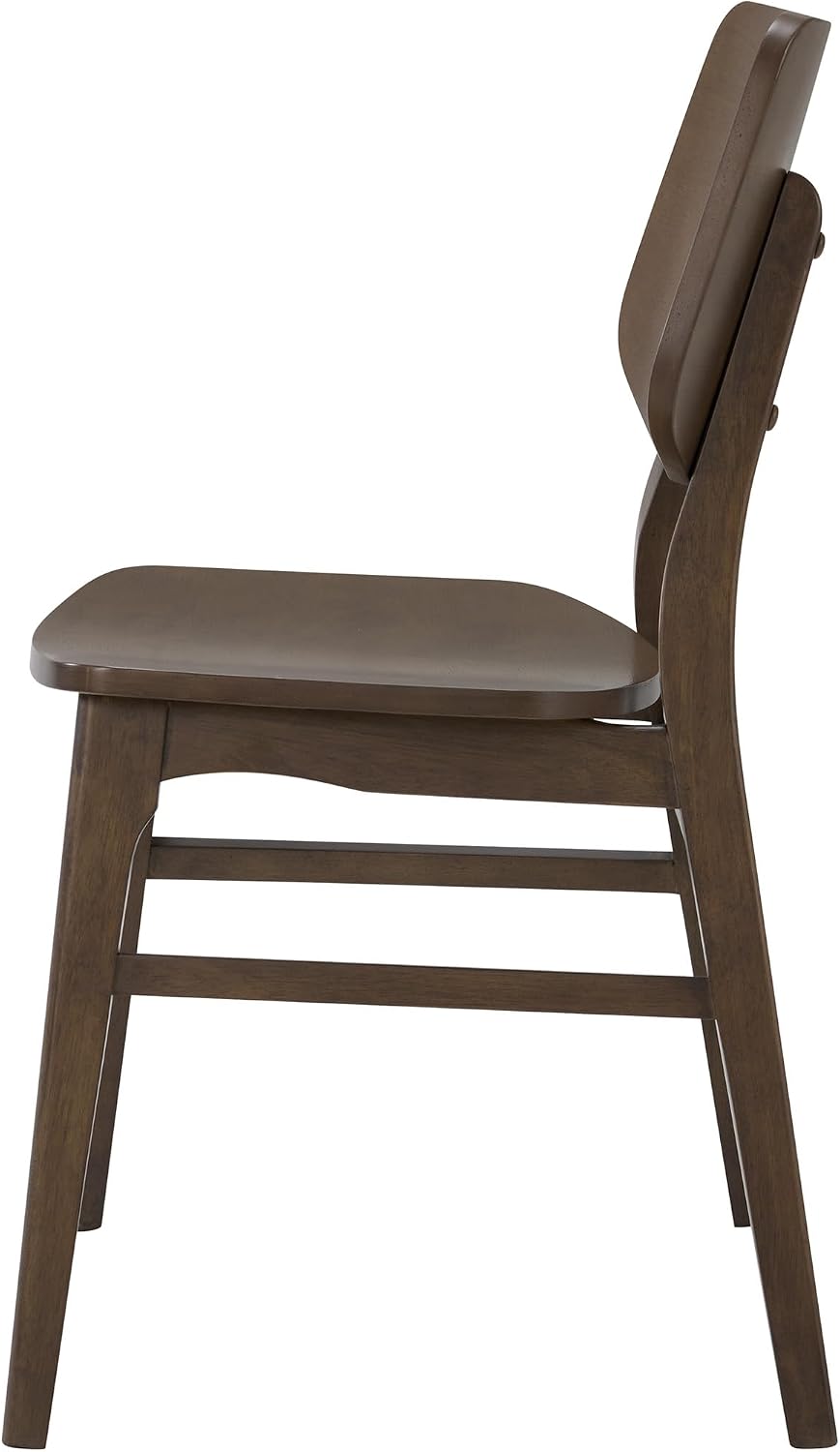 Alaterre Furniture Calais Dining – Mid Century Modern Set of 2 Dining Chairs – Solid Wood Chair Set with Minimalist Design for Dining Room or Kitchen (Warm Walnut Finish)