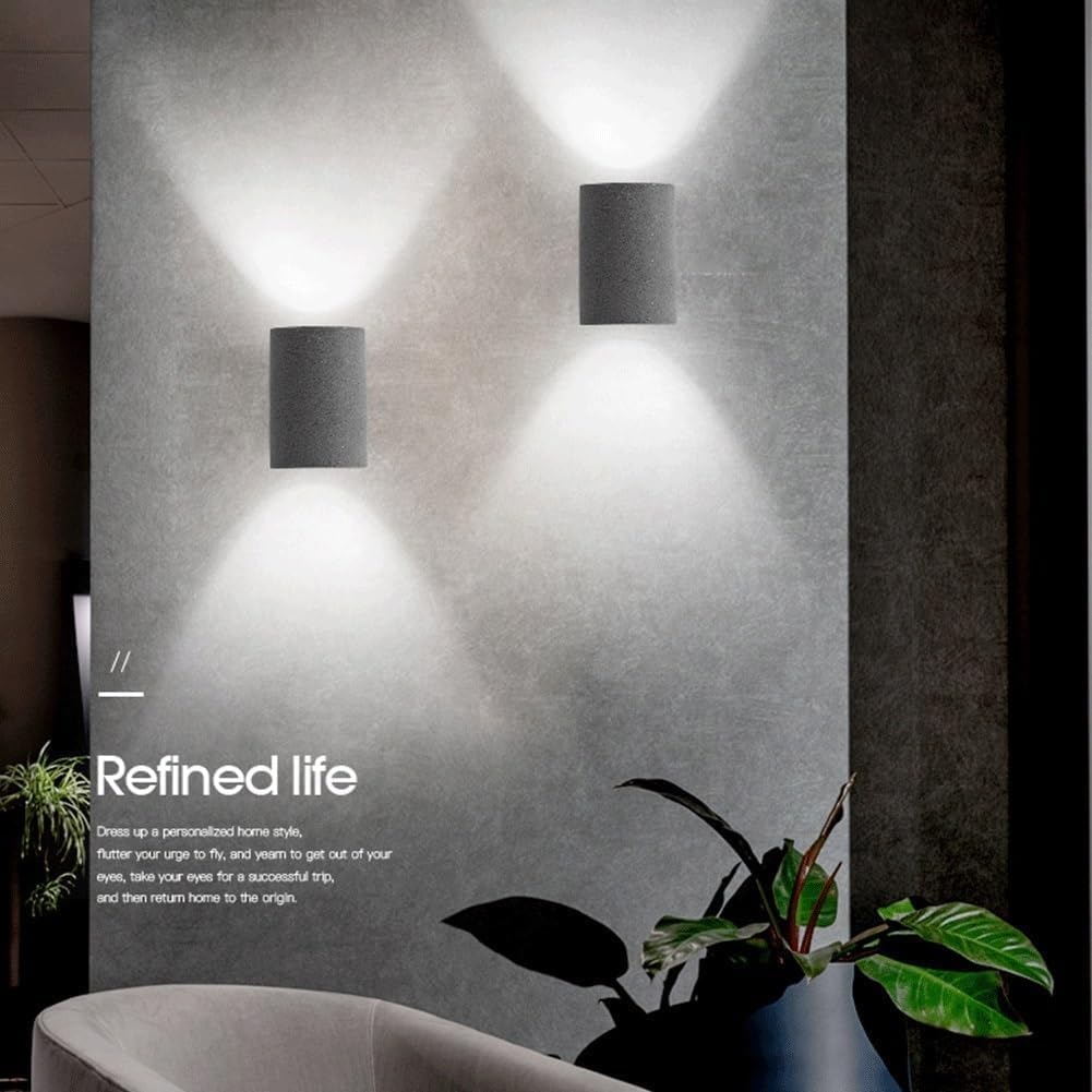 Wall Sconces Industrial Cylindrical Cement Wall Light MI-NI Up Down Wall Spotlights Indoor Wall Mounted Lighting Fixture Compatible with Living Room,Chandelier Oldsix-66