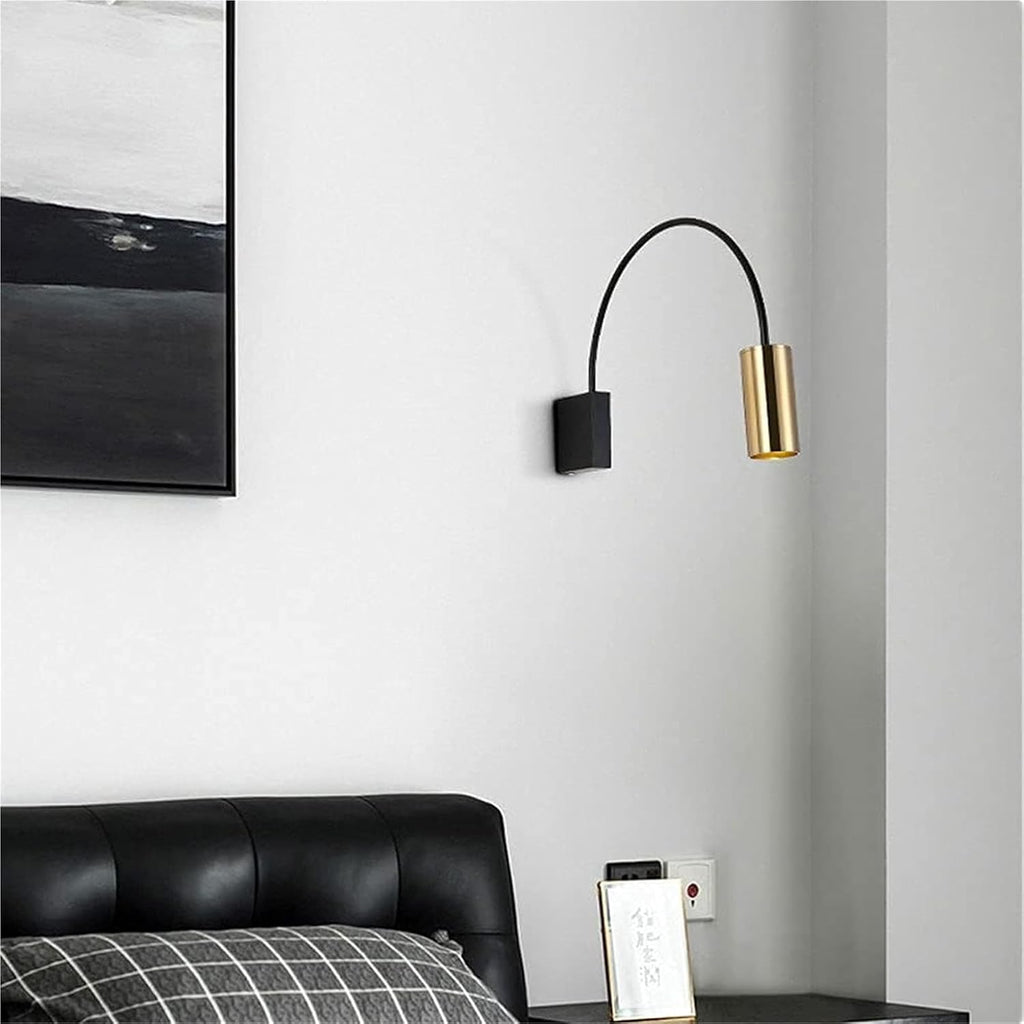 Wall Lamp Modern Wall Light d Tube Metal Shade Black Bedroom Bedside Lamp Headboard Spotlights Indoor Wall Wash Lamps for Living Room Study Stairs Decorative Lighting Fixture