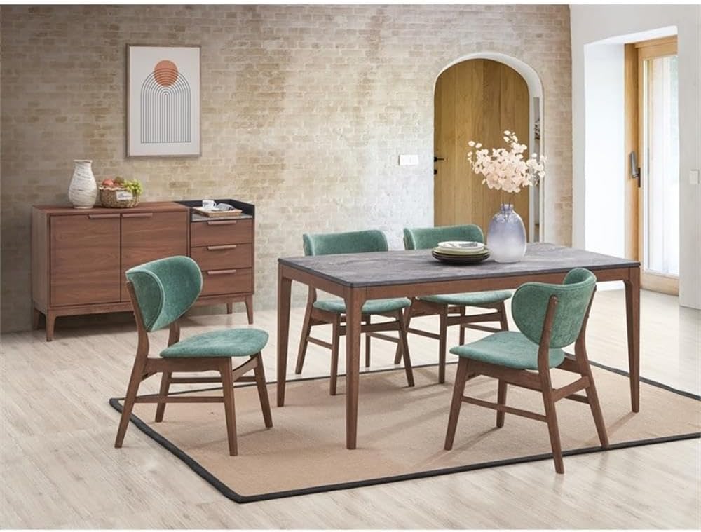 Acme Furniture Bevis Rectangular Wood Dining Table in Stone/Walnut