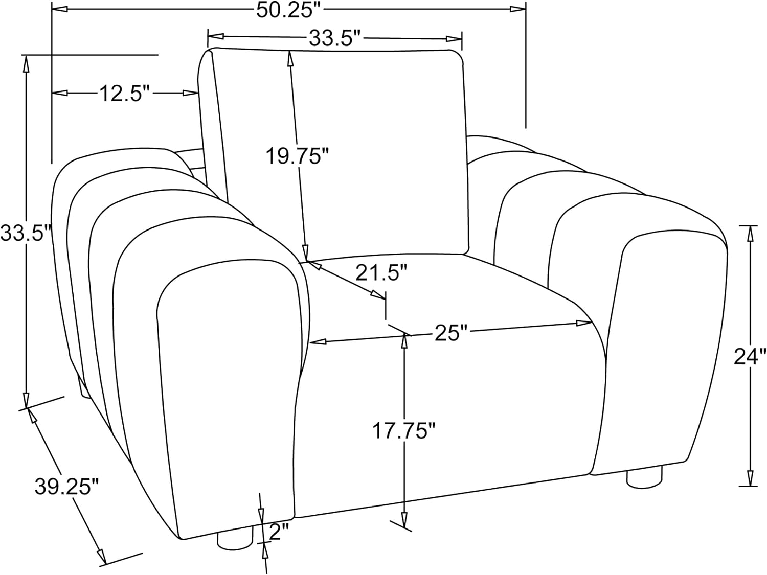Coaster Home Furnishings - Burnett - Chenille Upholstered Accent Chair with Rounded Arms, Curved Shape, Attached Seat and Reversible Back Cushion - Living Room - Ivory - 504957