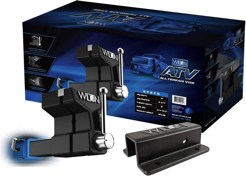 Wilton ATV All-Terrain Truck Hitch Vise, 6' Jaw Width, 5-3/4' Max Jaw Opening, 5' Throat (10010)
