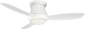 Minka Lavery F474-WH Downrod/Flush Mount, 3 white Blades Ceiling fan with 54 watts light, White