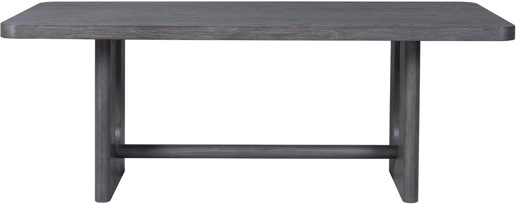 Furniture of America Selyra Modern Solid Wood 80-inch Dining Table with Trestle Base, Seats up to 6, Easy Assembly for Home, Kitchen, Living Room, Ash Grey