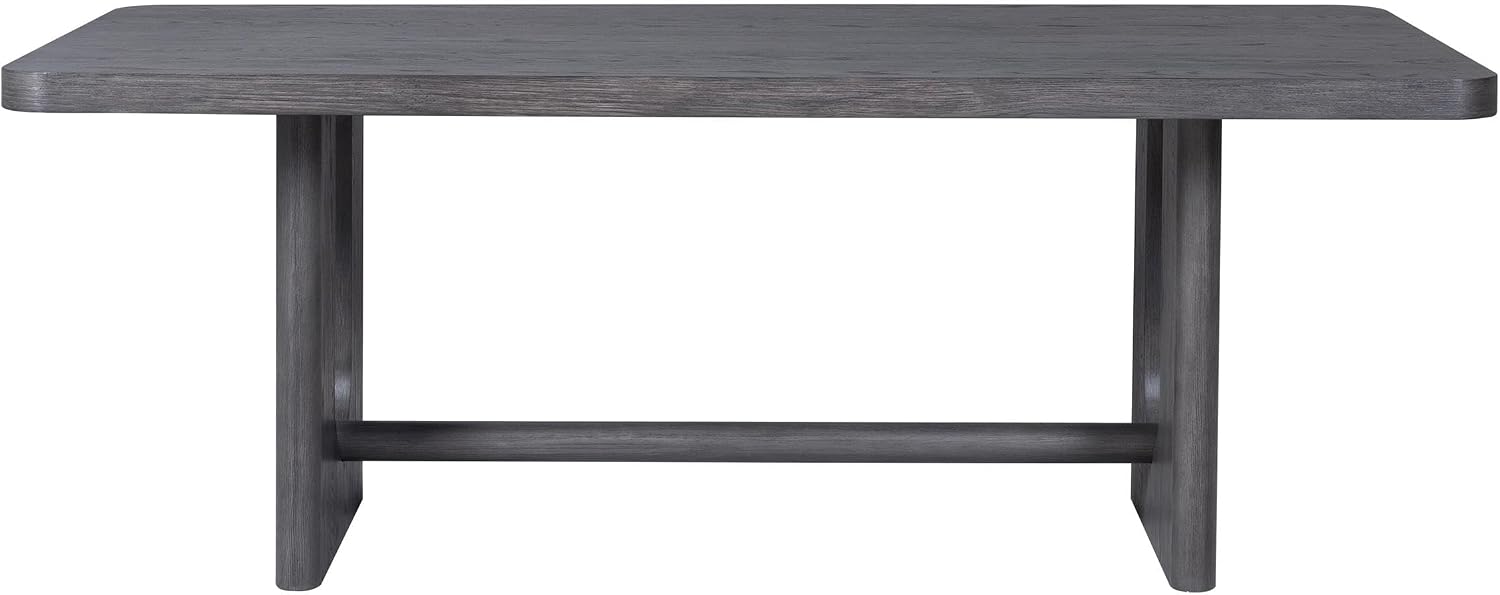 Furniture of America Selyra Modern Solid Wood 80-inch Dining Table with Trestle Base, Seats up to 6, Easy Assembly for Home, Kitchen, Living Room, Ash Grey