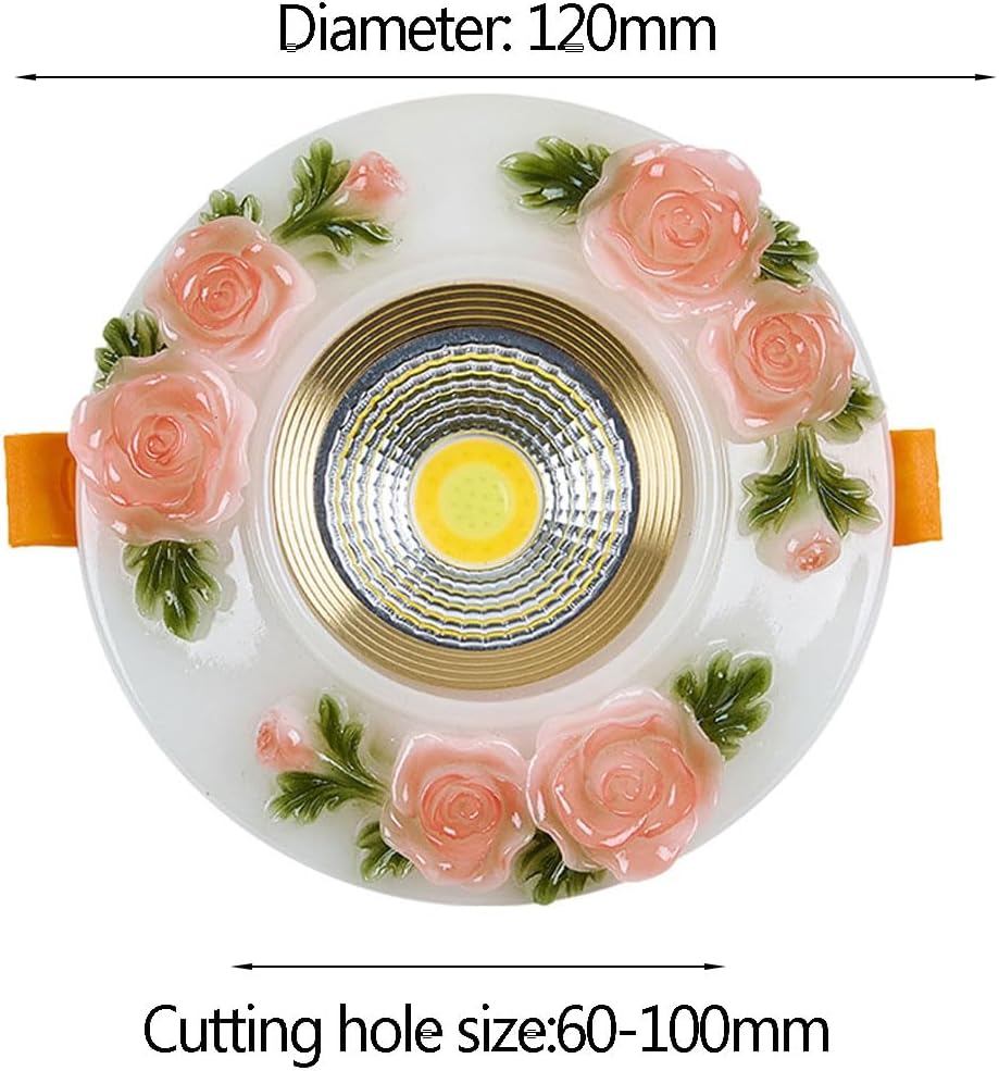 Pack of 10 Dimmable LED Recessed Downlight Ceiling Light with 3-Color Temperature Adjustable, Synthetic Jade Baffle Trim, Ra≥80+ CRI, Easy Installation for Indoor,Spotlight-5W