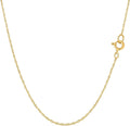 Jewelry Affairs 14k Yellow Real Solid Gold Rope Chain Necklace, 0.9mm