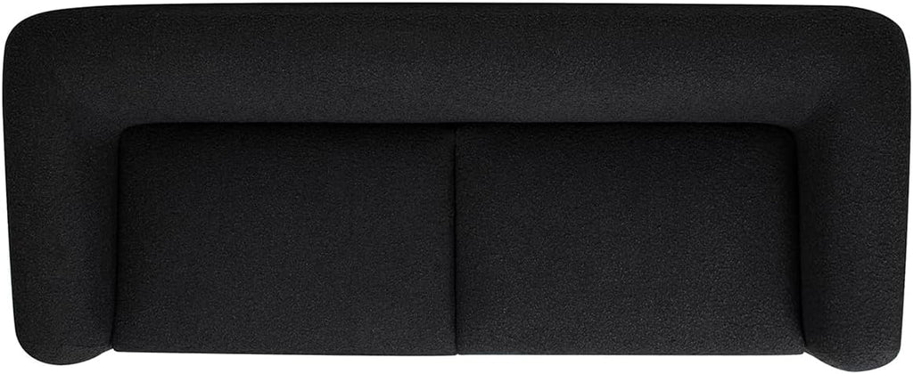 Jennifer Taylor Home Alpine 90.5' Modern Scandinavian Minimalist Round Arm Sherpa Sofa