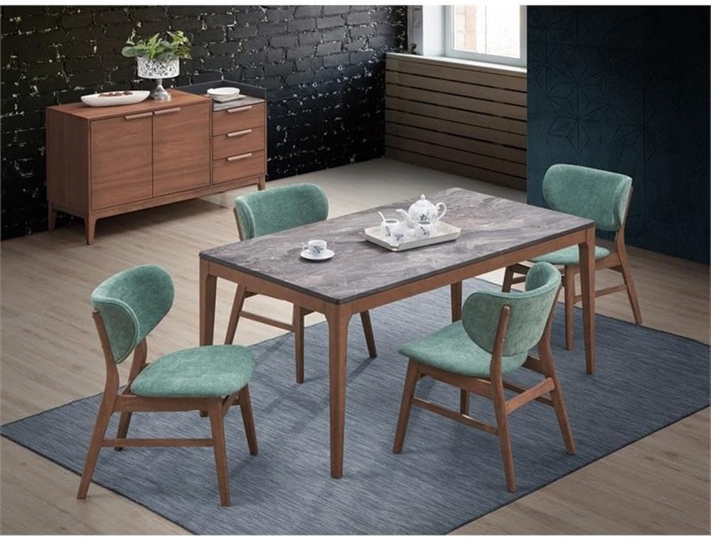 Acme Furniture Bevis Rectangular Wood Dining Table in Stone/Walnut