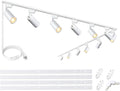 Ultra-Bright H Type White Track Lighting Kit with 13.1 FT Track Rails, 12 Heads 3000K Warm White 20W 2400lm, Dimmable Plug in LED Track Lights Modern Indoor Spotlight Fixture