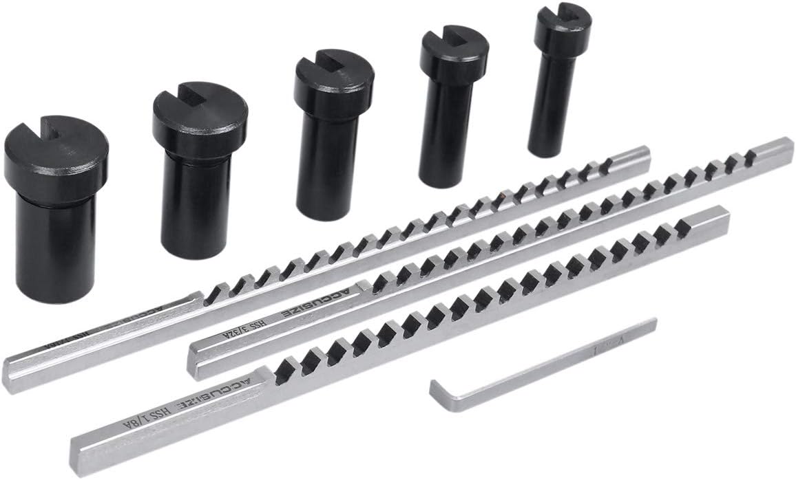 Accusize Industrial Tools No.00 Hss Keyway Broach Precision Sets in Fitted Wooden Box, 5100-0001
