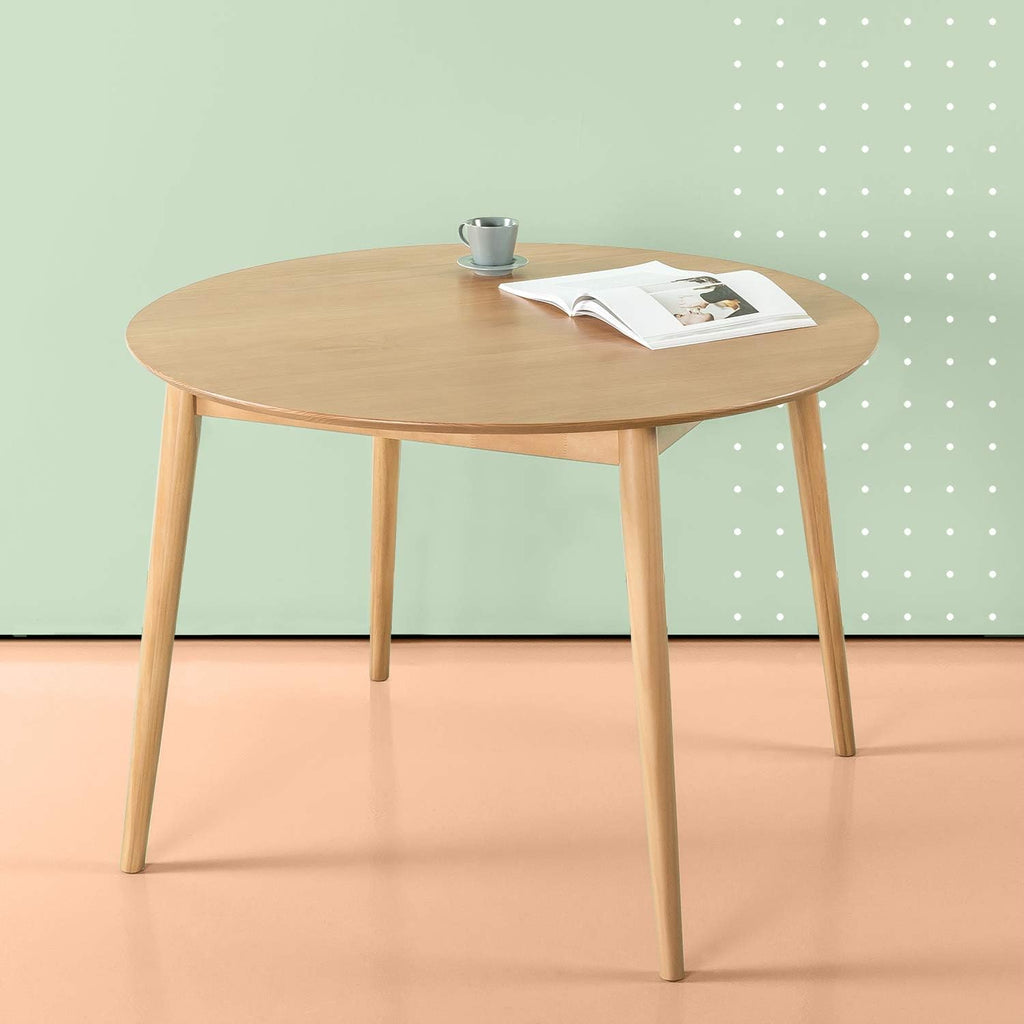 Zinus Jeffrey 42 Inch Wood Dining Table, Solid Wood Kitchen Table, Table Only, Easy Assembly