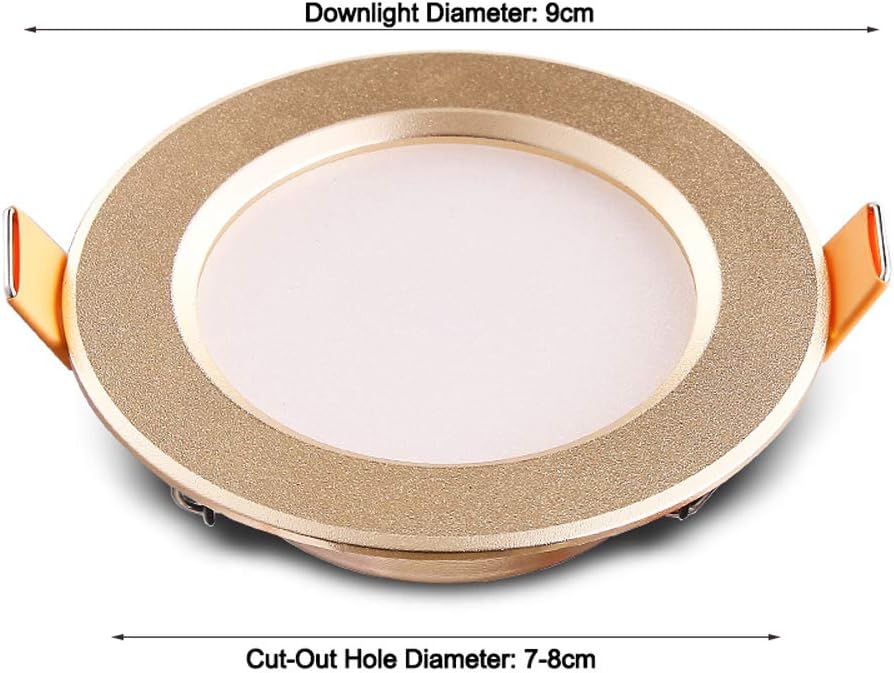 Luxury Ultra Thin 3W LED Recessed Downlight - High Brightness Ceiling Spotlight for Indoor Use, Perfect for Bathroom, Hallway, and More