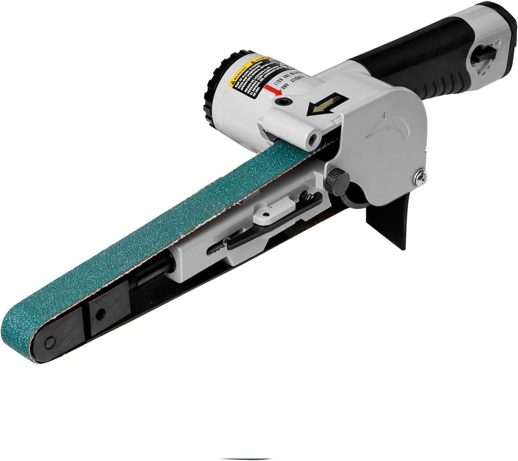 3/4' x 20.5' Air Belt Sander, Mini Belt Sander for Woodworking/Metal Working, 2 Belts (80/100#), Industrial Pneumatic Tool