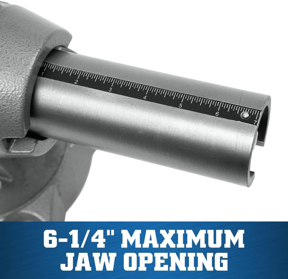 Wilton Multi-Purpose Bench Vise, 6-1/2' Jaw Width, 6-1/4' Jaw Opening, 3-1/4' Throat (Model 650P)