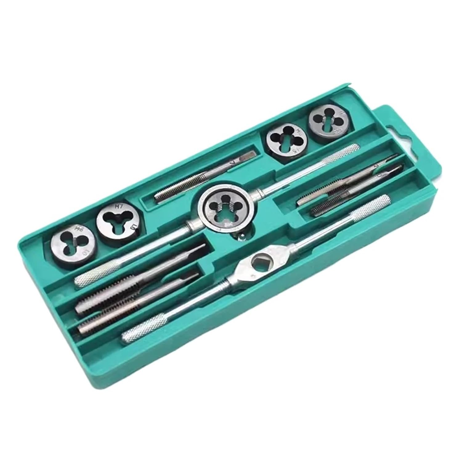 Screw Tap Tapper Drill Bit Tap Plate Thread Combination Set Manual Wrench Bushings Tapping Tools Drilling Threaded Holes(Tap-20PCS)