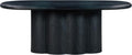 Tov Furniture Elika Black Faux Plaster Oval Dining Table