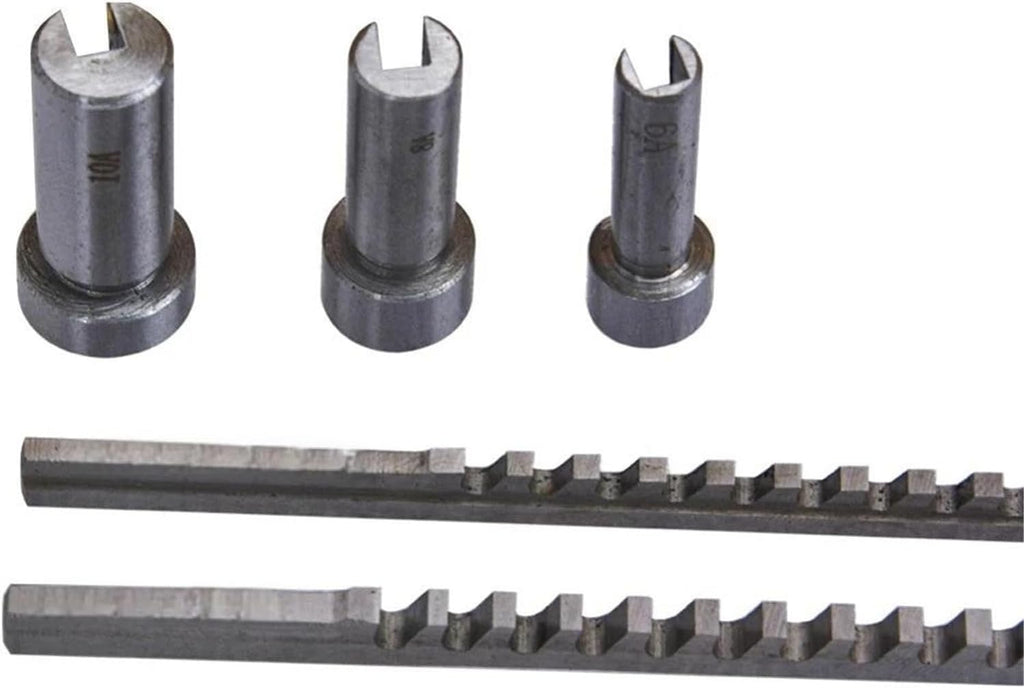 HSS Keyway Broach Set 6pcs 2mm 3mm Broaches 6/8/10 Collared Bushings With Shims CNC Cutting Tools Industrial Tools