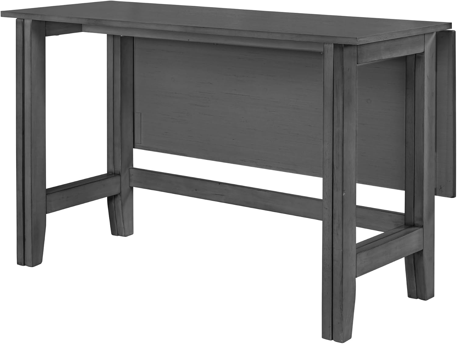 Merax Farmhouse Wood Extendable Dining Table with Drop Leaf for Small Places, Modern Freestanding Scalable Desk for Kitchen & Living Room, Gray